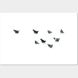 Wandering chooks (cut-out) Posters and Art